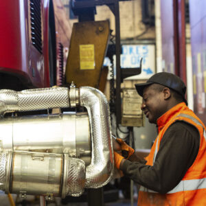 Picture of retrofit SCR system installation